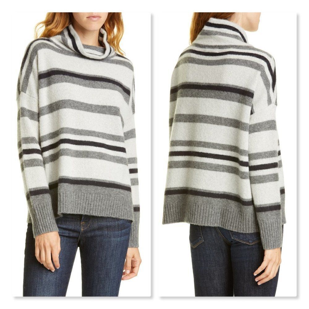 Nordstrom Signature Stripe Turtleneck Sweater XL